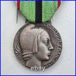 Médaille du Patriote Proscrit, 1939-1945, 1er type, bronze argenté