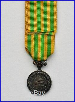 Médaille du Tonkin, réduction 11 mm, 3 diamants sur la bélière