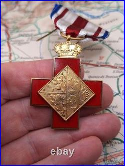 Médaille du mérite pour don de sang niveau or Croix-Rouge luxembourgeoise RARE
