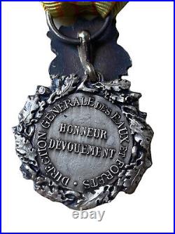 Médaille en Argent France Direction Générale Eaux et Forêts Second Type Modèle