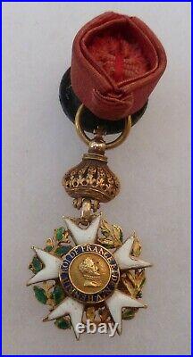Médaille en OR Croix Officier Légion d'Honneur 1° Empire demi taille Henri IV