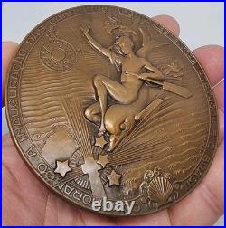 Médaille en bronze / Art Nu / Compagnie de navigation coloniale / Santa