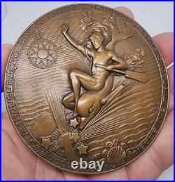 Médaille en bronze / Art Nu / Compagnie de navigation coloniale / Santa