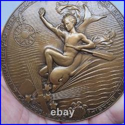 Médaille en bronze / Art Nu / Compagnie de navigation coloniale / Santa