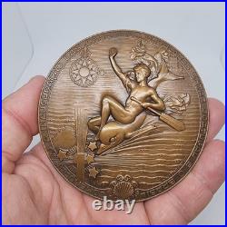 Médaille en bronze / Art Nu / Compagnie de navigation coloniale / Santa