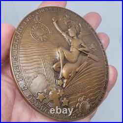 Médaille en bronze / Art Nu / Compagnie de navigation coloniale / Santa