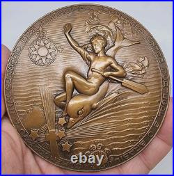 Médaille en bronze / Art Nu / Compagnie de navigation coloniale / Santa