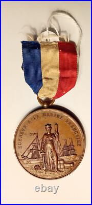 Médaille en bronze Honneur à la Marine Française. Jamais vue avant