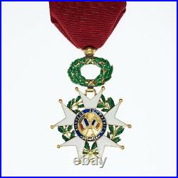 Médaille en or de l'ordre de la légion d'honneur de taille ordonnance. Or, émail