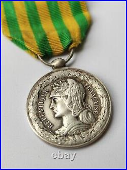 Médaille militaire argent campagne de Chine Tonkin Annam 1883 1885 Vietnam medal