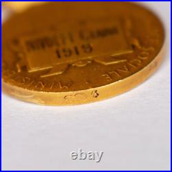 Médaille miniature d'officier de l'ordre des sociétés de secours mutuels en or