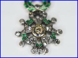Médaille miniature de la légion d'honneur modèle de luxe diamants. TB