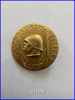 Medaille or période Mussolini