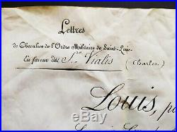 Medaille ordre de Saint Louis lettre Diplôme