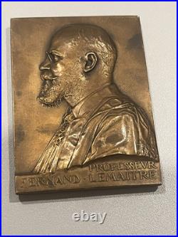 Médaille ou plaque hommage au Professeur Fernand Lemaître Hopital Lariboisière