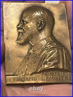 Médaille ou plaque hommage au Professeur Fernand Lemaître Hopital Lariboisière