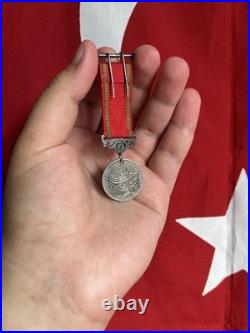 Médaille turquie guerre greco-ottomane. Complet originale, en argent