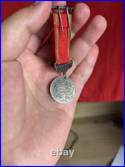Médaille turquie guerre greco-ottomane. Complet originale, en argent