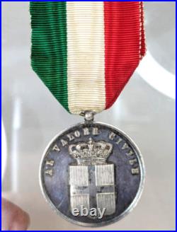 Médaille valeur civile en argent Royaume d'Italie de Savoie