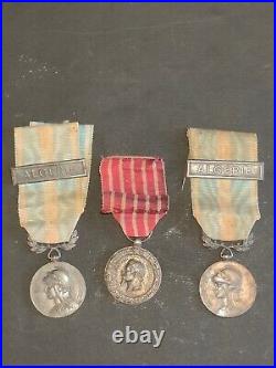 Médailles Coloniale, ALGERIE à clapet. Modèle 1913-1962. Argent+ Campagne Italie