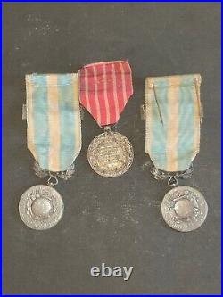 Médailles Coloniale, ALGERIE à clapet. Modèle 1913-1962. Argent+ Campagne Italie