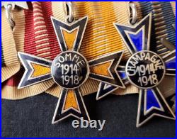 Médailles Croix Fer Verdun Argonne Somme 1914-1918 Empire WW1 set German Crosses