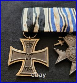 Médailles Croix de Fer 1914 1918 et Mérite Militaire Bavière 1917 en fer et zinc