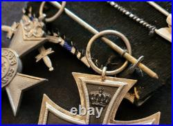 Médailles Croix de Fer 1914 1918 et Mérite Militaire Bavière 1917 en fer et zinc