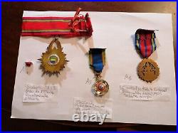 Médailles militaires ou civiles Cambodge Gabon Thailande