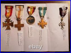 Médailles militaires ou civiles Espagne Portugal