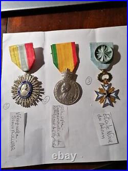 Médailles militaires ou civiles Ethiopie Vénèzuela Bénin