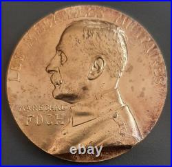 Médaillle FOCH argent massif Vermeil Les Médaillés Militaires Ouvres Orphelinat