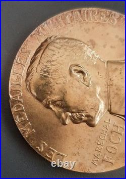 Médaillle FOCH argent massif Vermeil Les Médaillés Militaires Ouvres Orphelinat