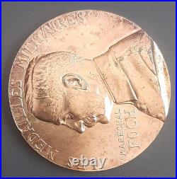 Médaillle FOCH argent massif Vermeil Les Médaillés Militaires Ouvres Orphelinat