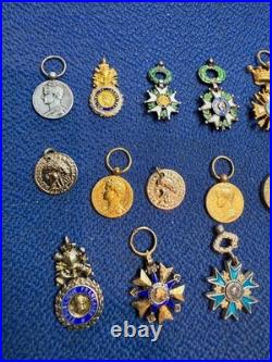 Militaira Lot De Medailles Miniatures Legion D Honneur Medaille Militaire