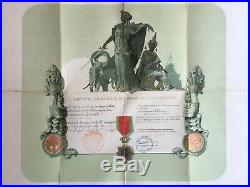 Militaria Décoration Médaille Diplôme Commandeur Ordre Royal du Cambodge XIX ème
