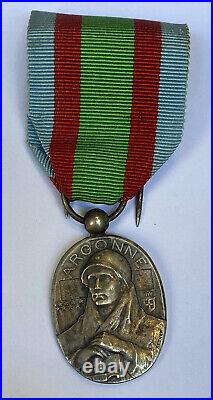 Militaria France Medaille Argonne Vauquois @ Wwi Medal @ 1914 / 1918