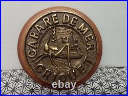 Militaria French Navy CRIQUET Gabare de MER tape de Bouche Bronze