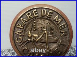 Militaria French Navy CRIQUET Gabare de MER tape de Bouche Bronze