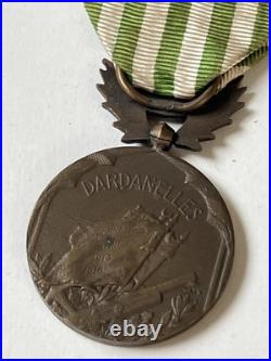 Militaria Médaille Militaire des Dardanelles 1914-1918 Guerre French WW1 Medal