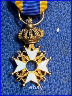 Militaria Medaille Pays Bas Miniature Ordre Van De Nederlanse Ordre Du Lion Or