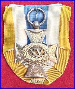Militaria Pays Bas Medaille 15 Ans De Long Service Modele En Vermeil