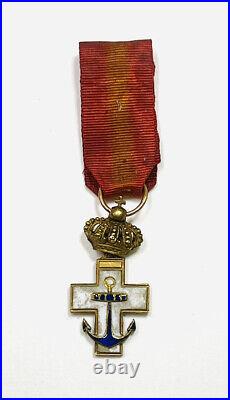 Miniature Decoration En Or Espagne Ordre du Mérite Naval. Ref90977
