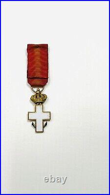 Miniature Decoration En Or Espagne Ordre du Mérite Naval. Ref90977