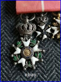 Miniature Ordre De Saint Louis Légion D'honneur Et Fleur De Lys Médaille France