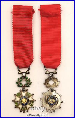 Miniature Ordre de la Légion d'Honneur. V°République. Argent. DE LUXE + Diamant