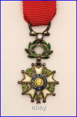 Miniature Ordre de la Légion d'Honneur. V°République. Argent. DE LUXE + Diamant