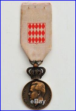 Monaco Médaille du couronnement de Rainier III, en bronze