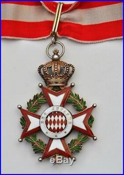 Monaco Ordre de St. Charles, commandeur en vermeil et émail
