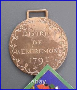 Monarchie Constitution 1791 Insigne de Fonction Remiremont ACTION DE LA LOI